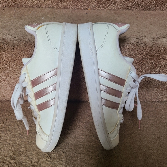 Adidas Grand Court Shoes Pink Stripes 7.5 - Picture 11 of 12